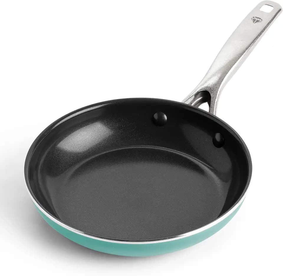 Blue Diamond 8" Diamond Infused Ceramic Nonstick Frying Pan, Turquoise
