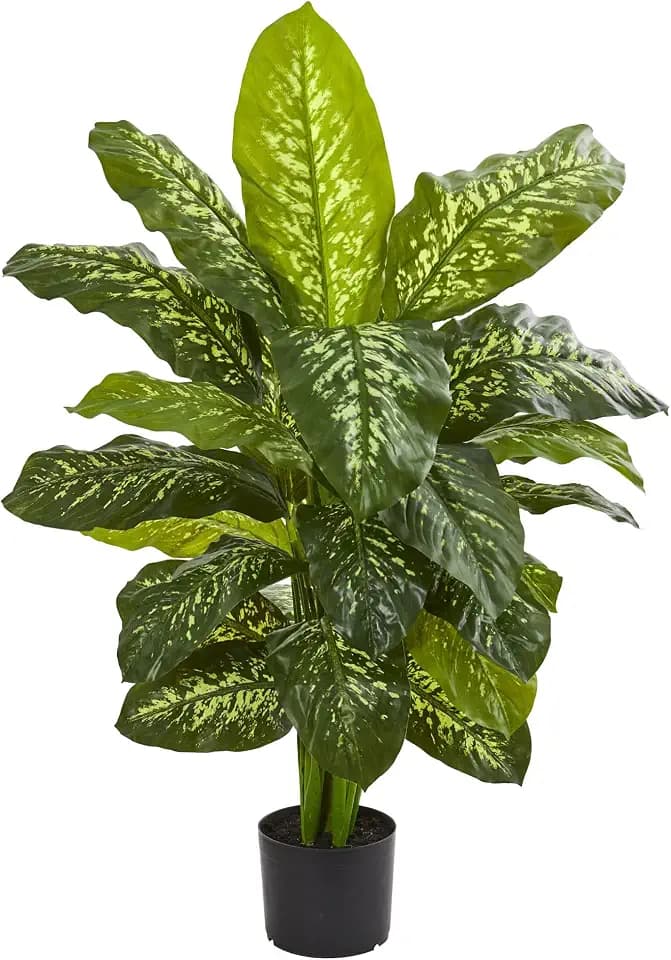 Nearly Natural 42 in Artificial Dieffenbachia Real Touch Entryway Plant
