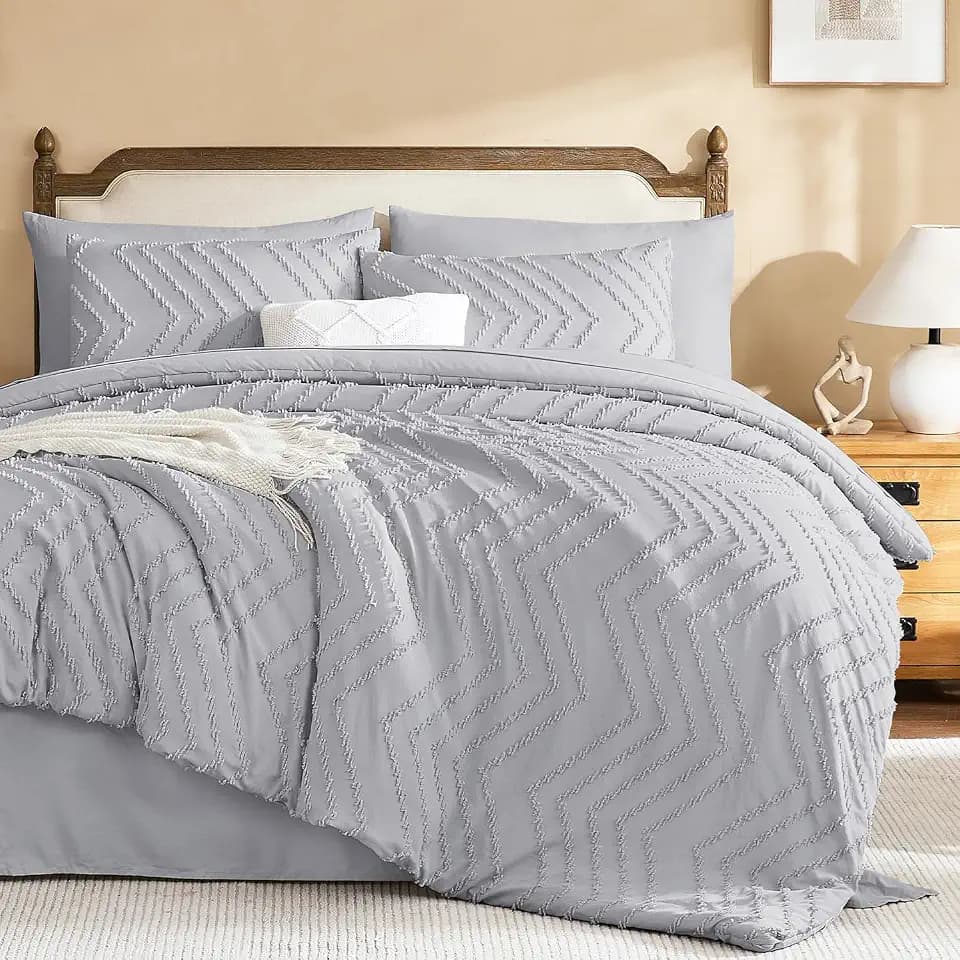 Litanika Oversized King Comforter with Sheets, 7 Pieces Boho Bed Set