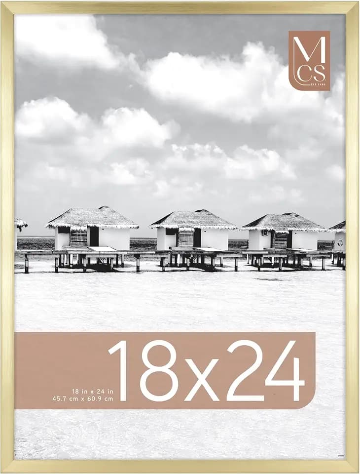 MCS Foundation Poster Frame, 18x24, Brass Traditional