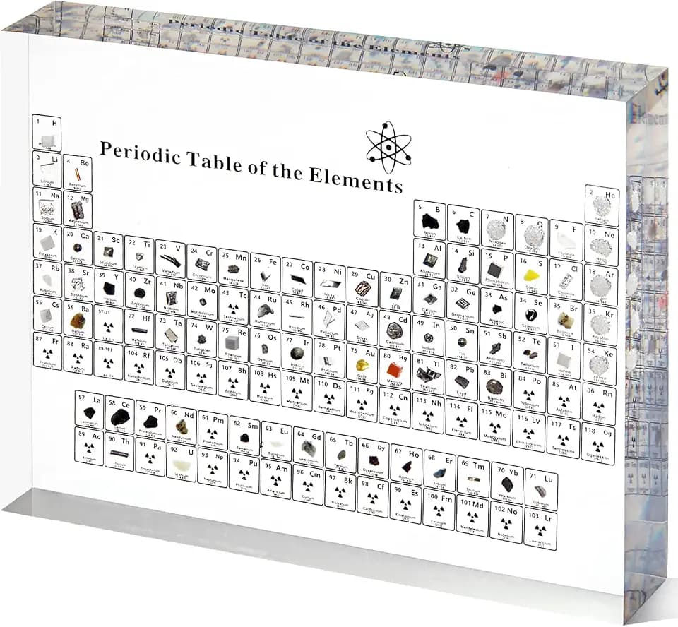 Mukarisk Large Periodic Table with Real Elements Inside