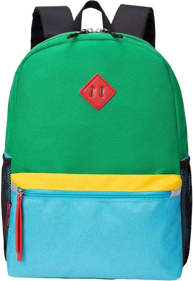 Toddler Kids Backpack for Boys or Girls, Green, 15 Inch