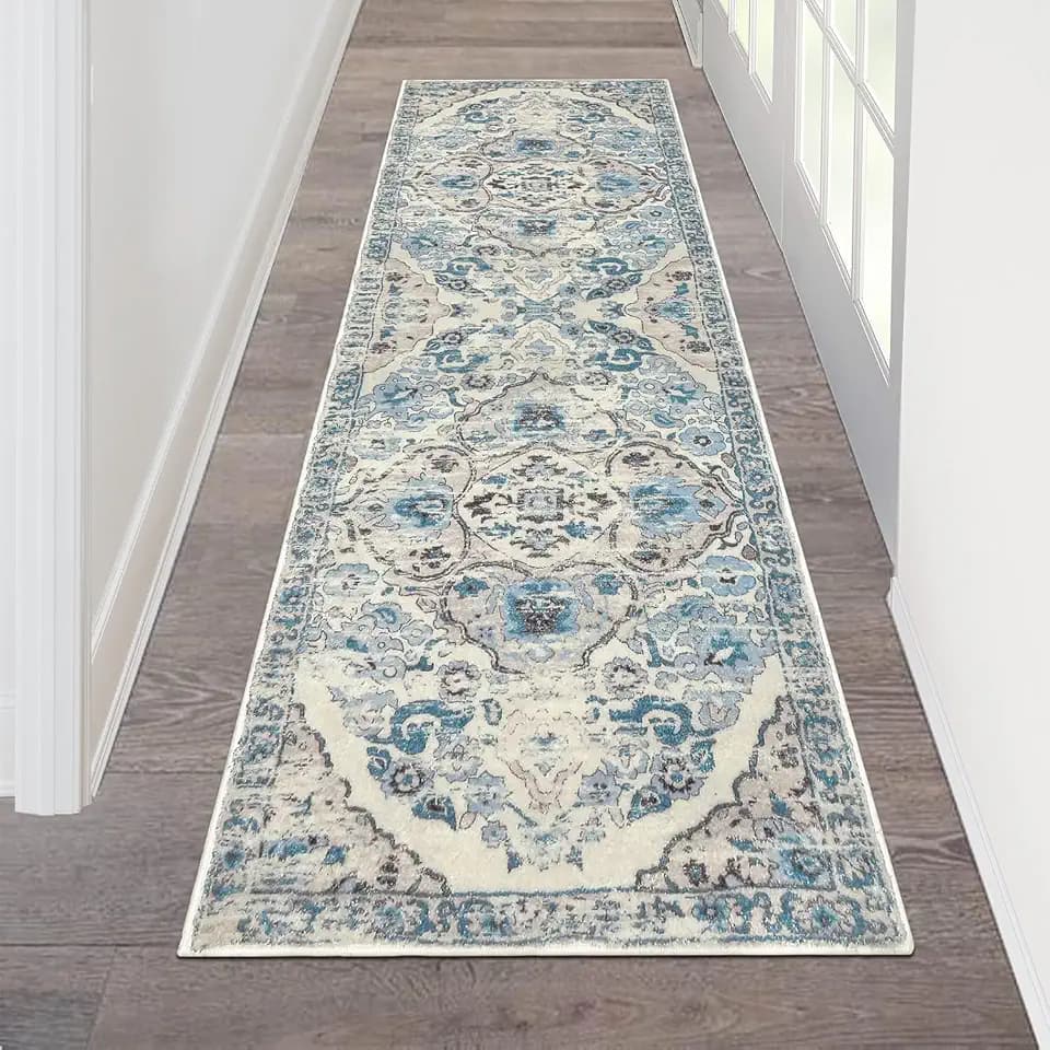 HEBE Hallway Runner Rug 2'x6', Washable Non Slip Kitchen Rug Runner