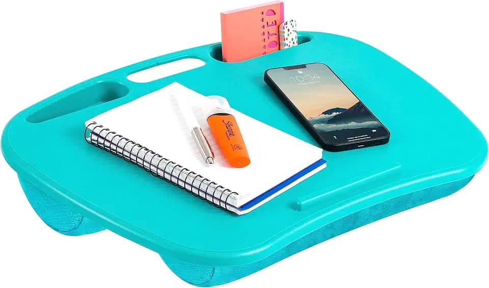 LAPGEAR MyDesk Lap Desk – Turquoise, Fits 15.6” Laptops