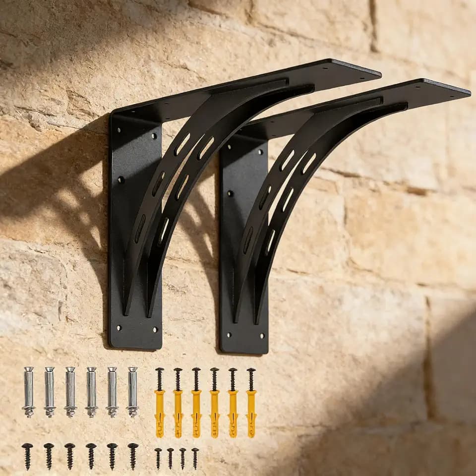 16 inch x 12 inch Heavy Duty Bracket,Granite Countertop Support Brackets, Heavy Duty Shelf Brackets , Max Load 1000 Lbs ,Mantel Brackets (Set of 2) - (16 " x 12 ")