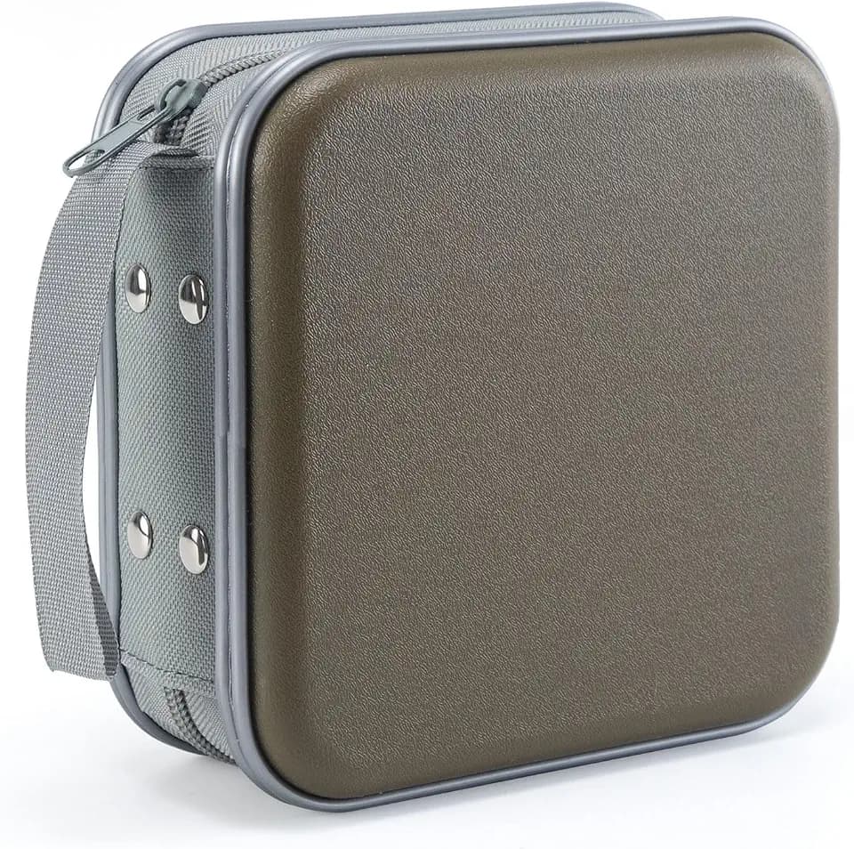 LIOVODE DVD Case, 48 Capacity Hard Plastic CD Case Holder for Car