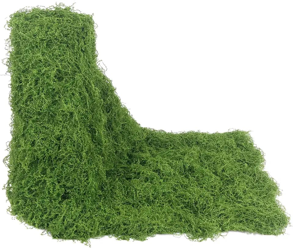 Moss Table Runner Fake Moss Rolls for Decoration 12" x 71" Artificial Moss for Plants Indoor Green Faux Grass for Planters Crafts DIY Table Centerpieces Fairy Garden Floral Wedding 30 x 180cm