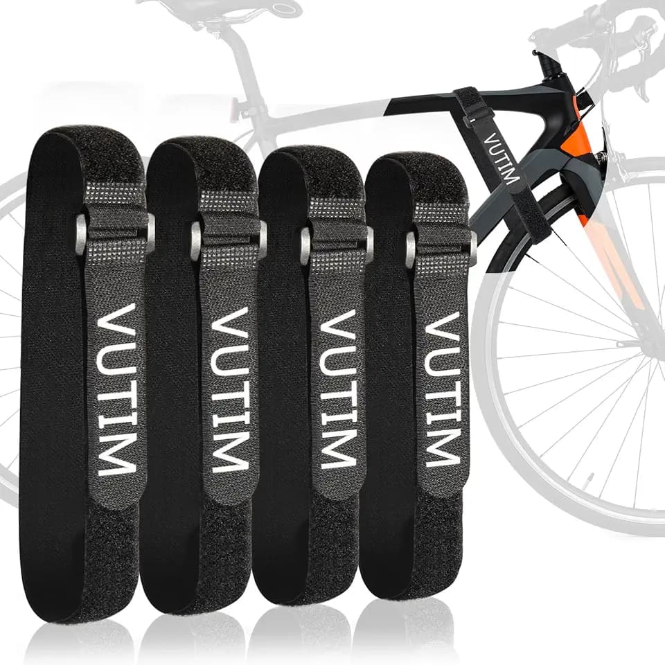 4PCS Bike Rack Strap, Bike Rack Accessory,Adjustable Wheel Securing Straps, Non-Slip Fixed Bike Wheel, Suitable for Camping Equipment, Yoga Mats, Binding Sport Bottle Bicycles, Curtains