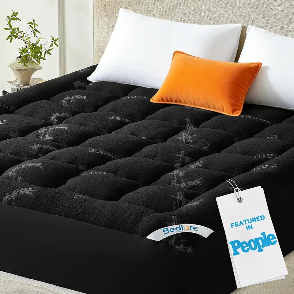 BEDLORE King Mattress Topper, Thick Pillow Top Mattress Pad
