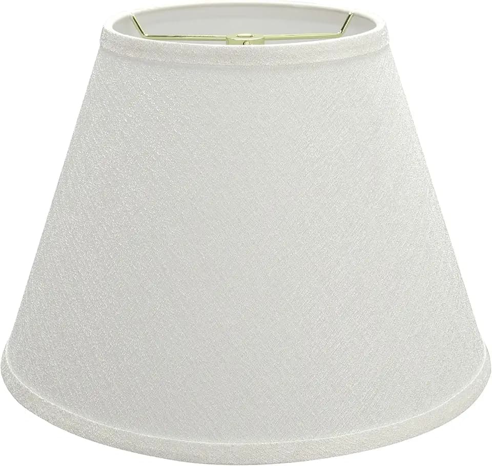 Aspen Creative 32685 Transitional Empire Shape Spider Construction Lamp Shade, White, 7" Top x 13" Bottom x 9-1/2" Slant Height