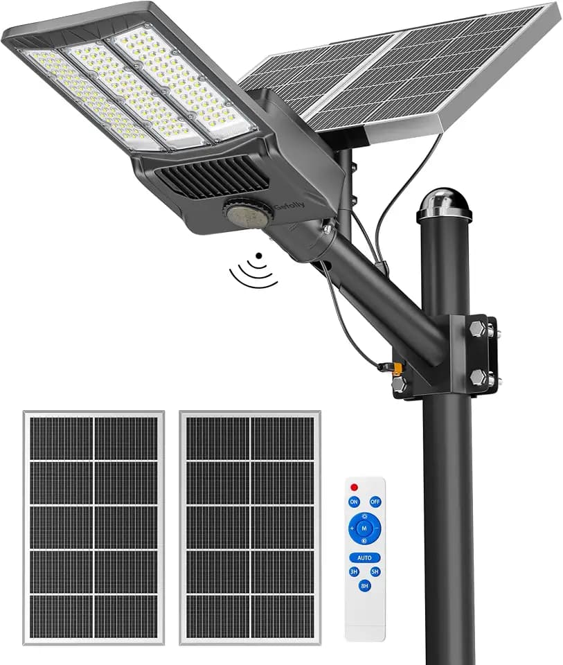 Gefolly SL-18000W Solar Street Light Outdoor, Commercial Parking Lot Lights