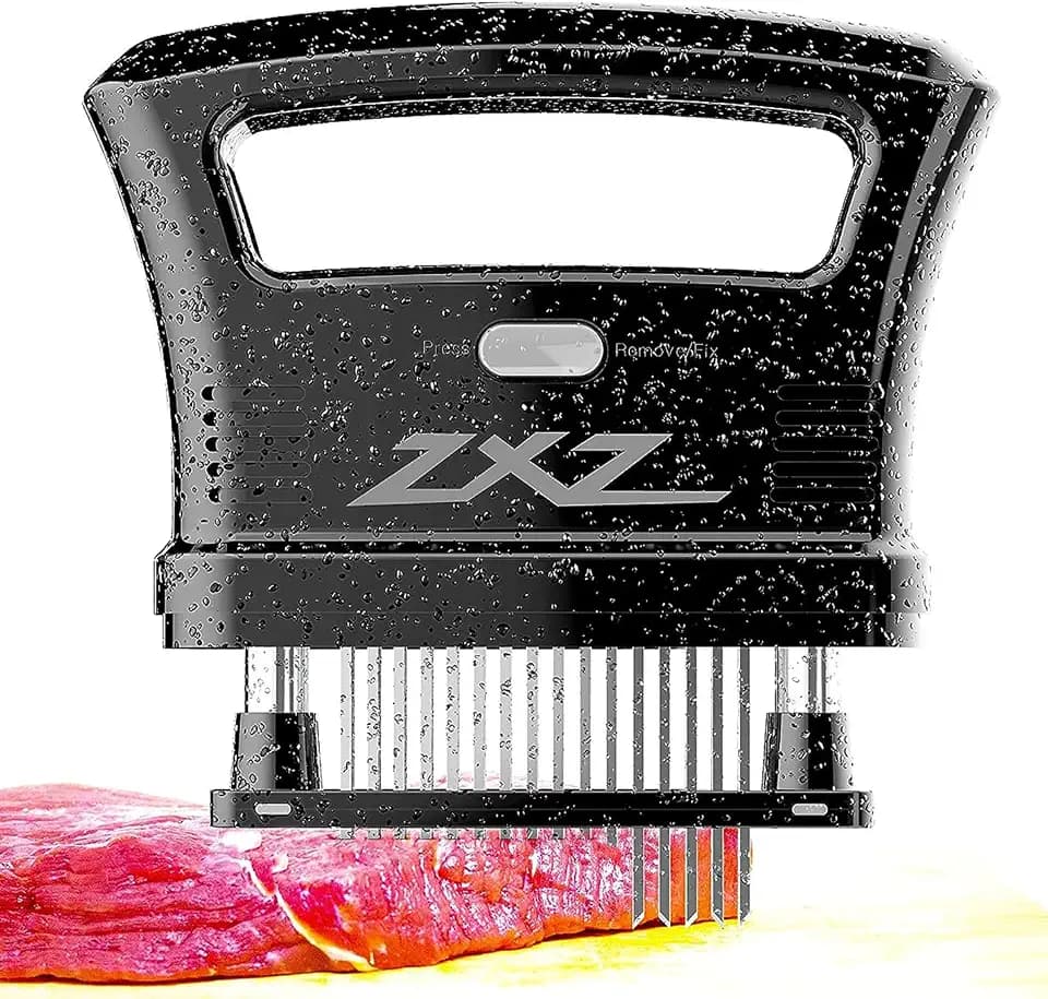 ZXZ Meat Tenderizer Easy to hold large handle | Detachable 48 stainless steel blade | Easy To Use & Clean (Black)