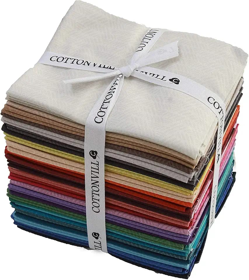 COTTONVILL MALLANGLUNA Collection Weave 20COUNT Cotton Print Quilting Fabric (Precuts, Quarter 33pc)
