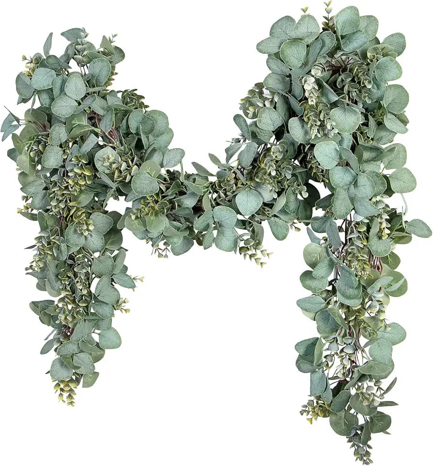 Ouddy Decor Eucalyptus Garland Lush Artificial Greenery Faux Vines