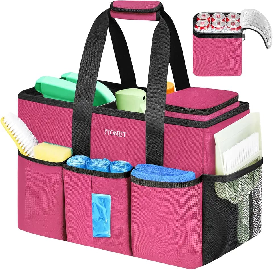 Ytonet Professional Cleaning Caddy Bag, Water Resistant Tool Bag
