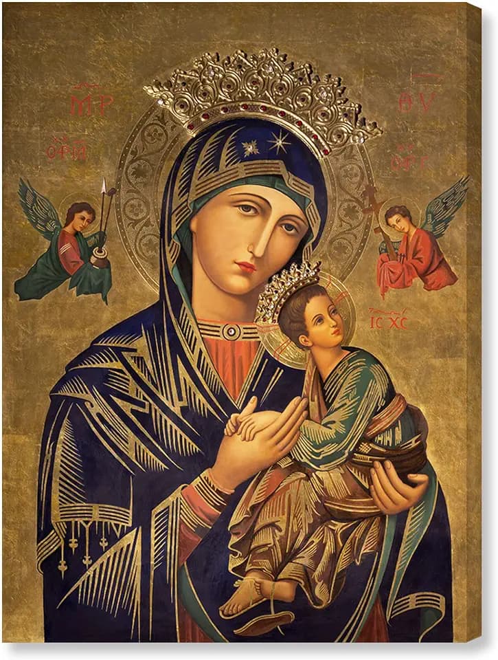 Framed Our Lady of Perpetual Help Wall Art 12X16inch