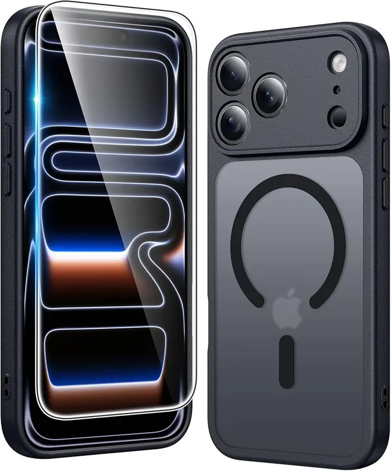 FNTCASE for iPhone 18 Pro Case / 17 Pro Case Matte with Screen Protector