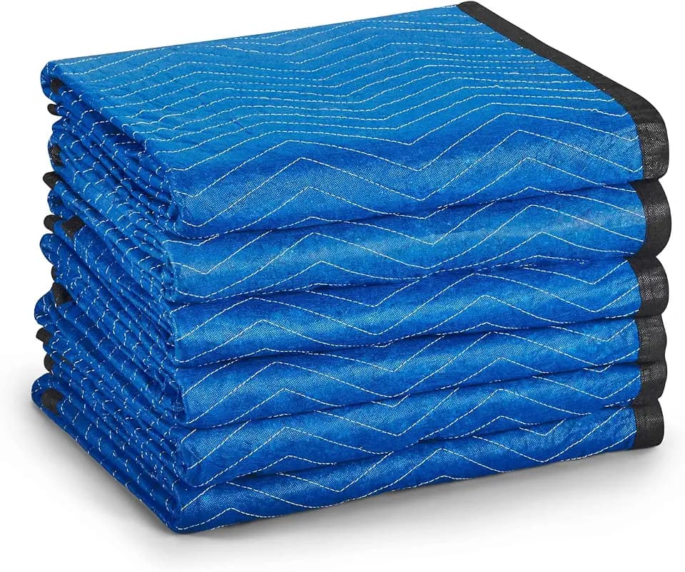 Furniture Moving Blankets,72 x 80 Inches Quilted Pads, Heavy Duty Moving Supplies for Household Goods, 6 Pack