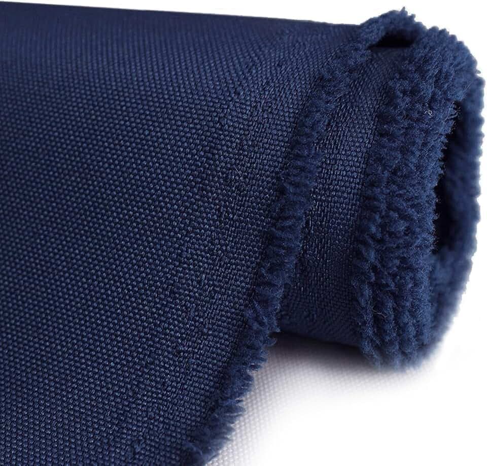 OTOEZ 600D Waterproof Canvas Fabric by The Yard, Fade & UV Resistant Outdoor Upholstery Material 58" W Water Resistant Cordura Fabric for Marine Boat Awning Tent Chairs DIY, 1 Yard Navy Blue