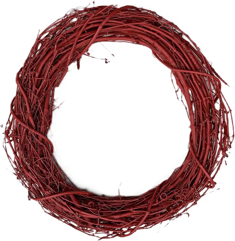 18" Painted Grapevine Wreath - Red - DIY Craft Projects, Handcrafted, in-Outdoor Decoration, Behr Paint, Seasonal-Holiday-Event-Home