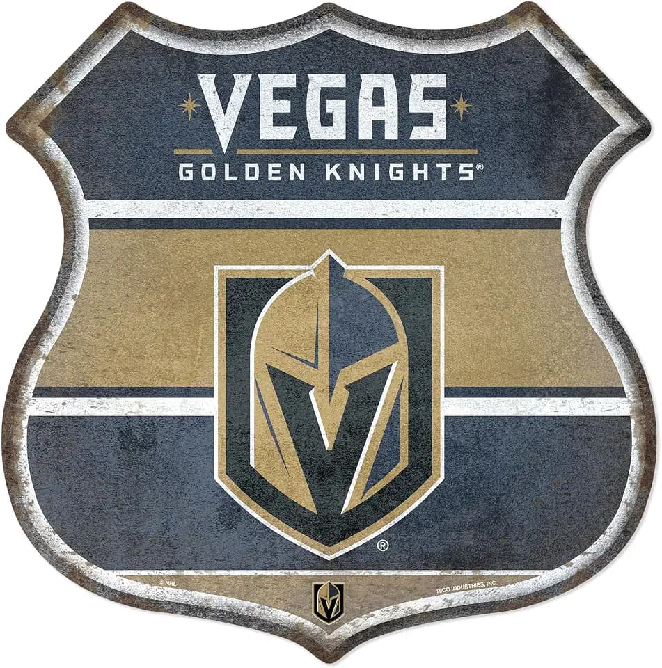 Rico Industries NHL Hockey Rustic Metal Route Sign