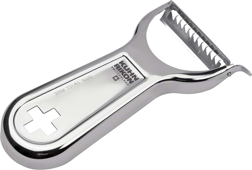 Kuhn Rikon "Swiss Metallic" Julienne Cross Peeler, Silver