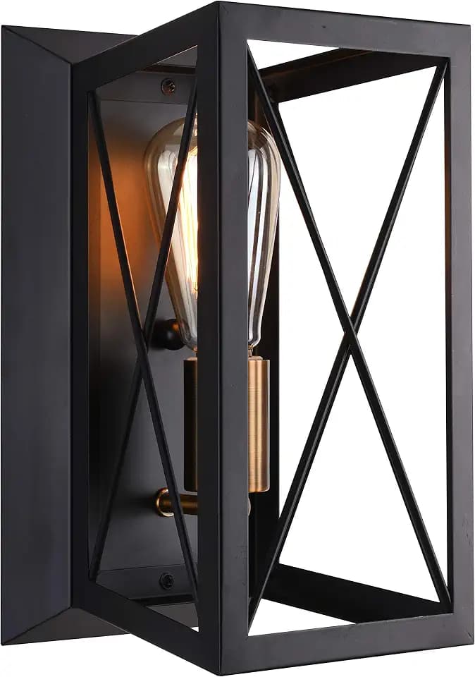 MOOK Farmhouse Indoor Wall Sconce Black 1-Light Wall Lamp for Vanity Light Fixtures Hallway Wall Lighting