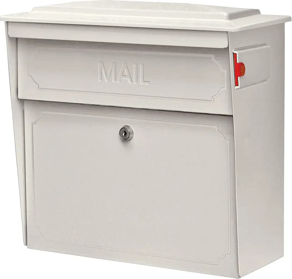 Mail Boss Townhouse Decorative Locking Wall Mount Mailbox, Galvanized Steel