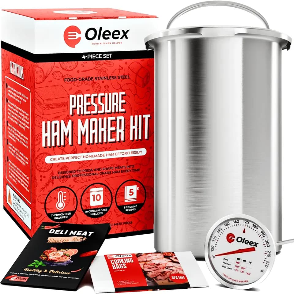 Oleex Meat Press Mold for Deli Meats-Homemade Ham Lunch Meat Maker