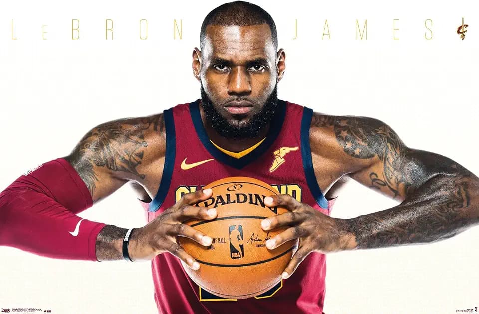Trends International NBA Cleveland Cavaliers - Lebron James Wall Poster, 22.375" x 34", Premium Unframed