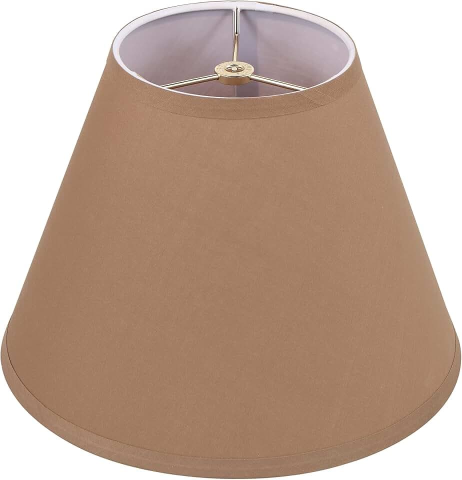 Aspen Creative 32069 Transitional Empire Shape Spider Construction Lamp Shade in Sienna Brown, 6" Top x 12" Bottom x 9" Slant Height