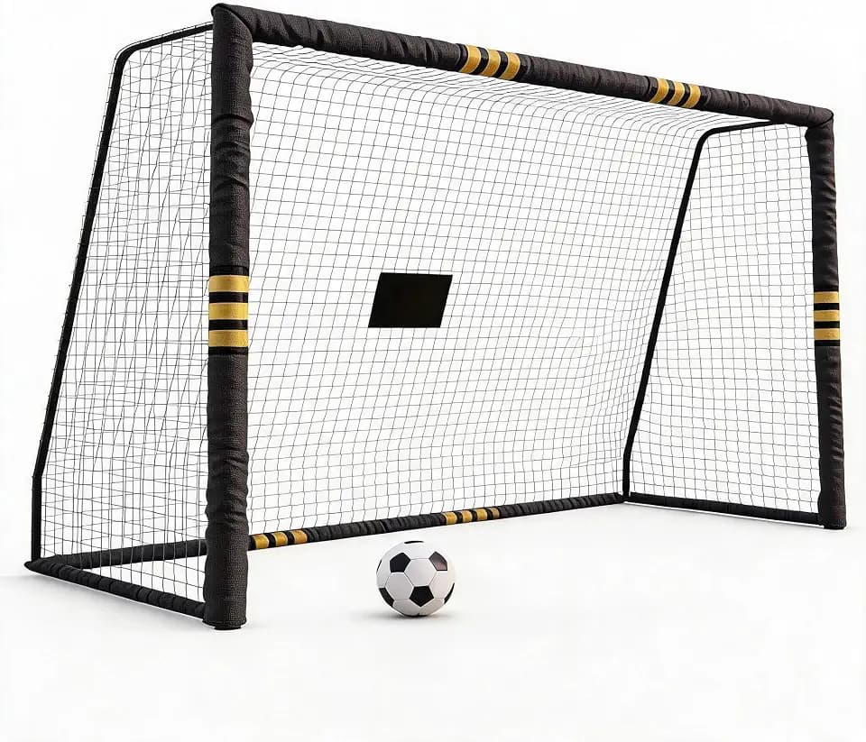 Garvee 12Ft/10Ft/8Ft/6Ft Soccer Goal for Backyard, Heavy Duty Galvanized Steel Frame Soccer Goal with Foam Padded Posts, Large Portable Soccer Net with Velcro Design, Weatherproof Outdoor Training