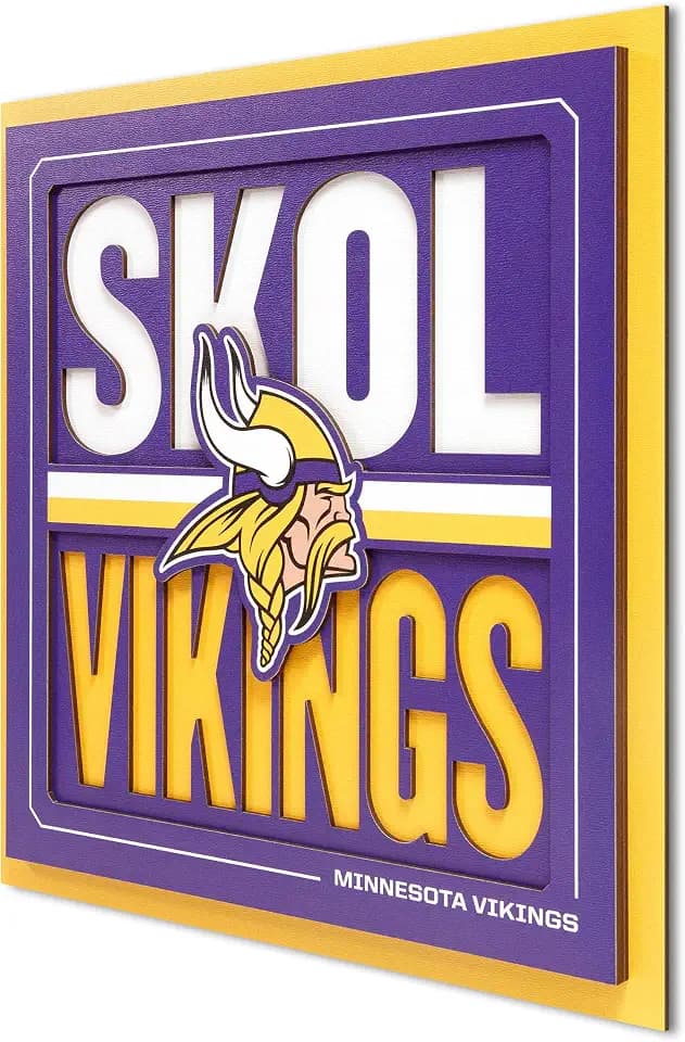 YouTheFan NFL Minnesota Vikings Slogan Series 3D Wall Art