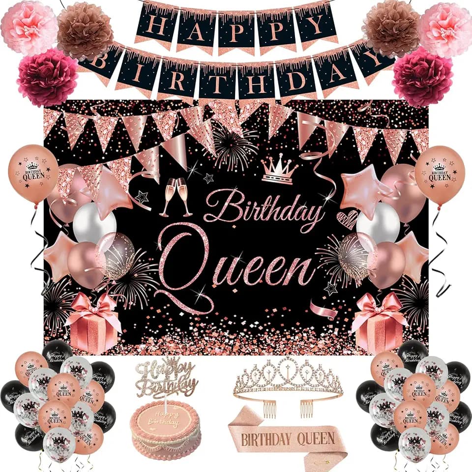 Happy Birthday Party Decorations for Women Girls