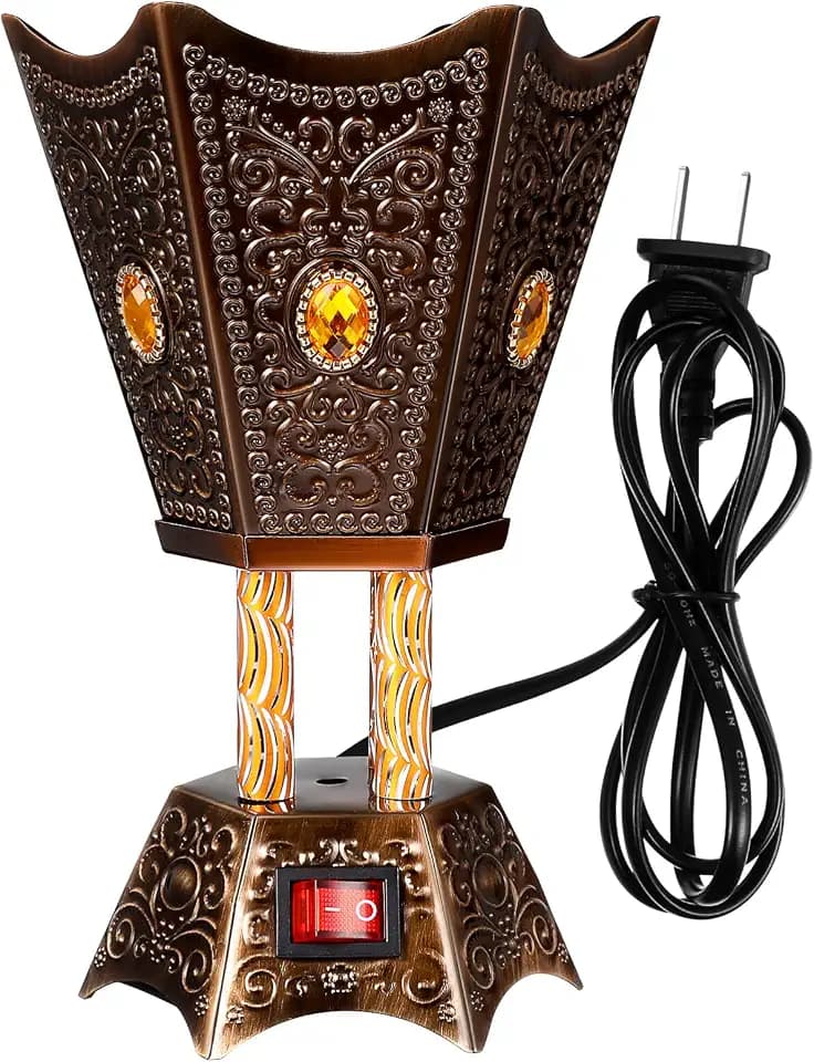 TEHAUX Electric Incense Burner Plug-in Arabian Bakhoor Censer for Home Aroma Therapy and Decorative Use 6.69X4.52X3.93 Inch