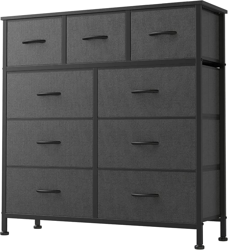 DUMOS Dresser for Bedroom, 9 Fabric Storage Tower Unit Dresser Organizer