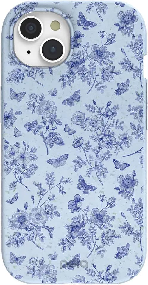Pela | Phone Case Compatible with iPhone 15 | Limited Edition | Supports Wireless Charging | Cute Eco Friendly | Porcelain