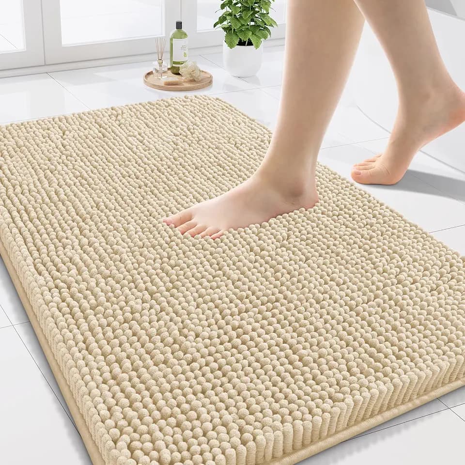 Arotive Bathroom Rugs 24x16, Soft Absorbent Shaggy Chenille Bath Rugs