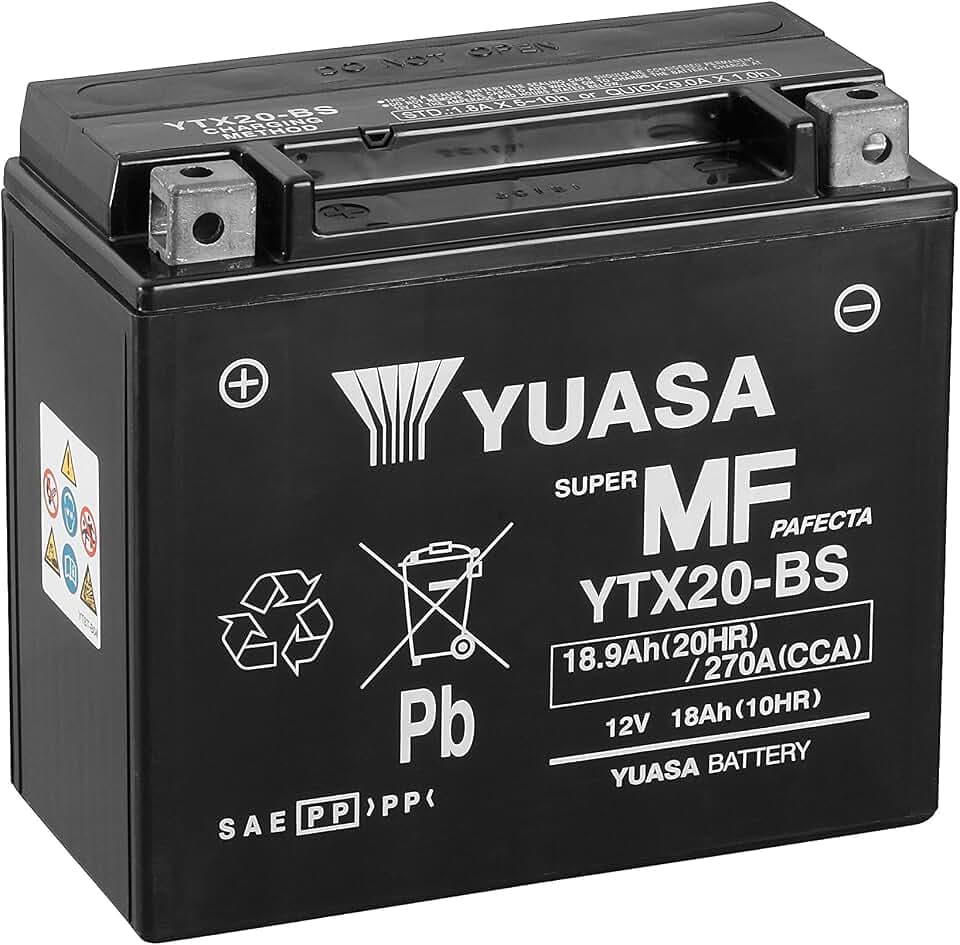Yuasa YTX20-BS 12V 270 CCA vorgefüllt & einbaufertig wartungsfrei VRLA Motorradbatterie