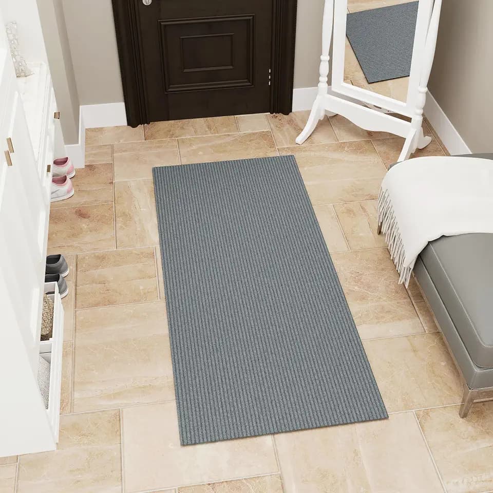 Ottomanson 4x4 Indoor Outdoor Door Mat – Non-Slip Waterproof Floor Mat