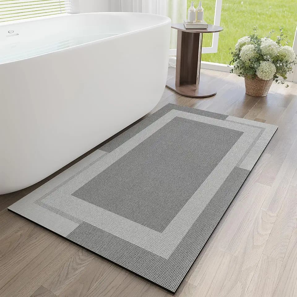 YDKGL Non Slip Bath Mat Long Ultra Thin Bathroom Rugs Runner Fit Under Door