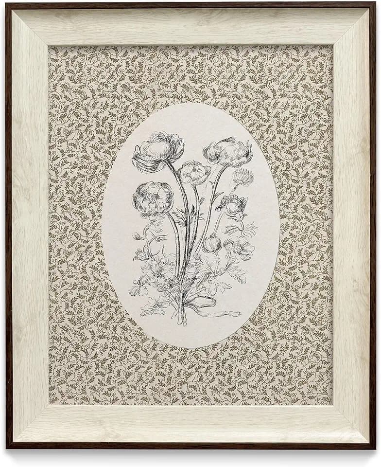 razliubit Hummingbird Wall Art Prints, Vintage Replaceable Framed Vintage Wall Decors for Room Aesthtic, Small Framed Artwork Bedroom Decor(10"x12")