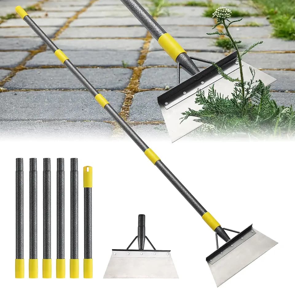 Garden Flat Shovel,Floor Scraper, 88" Long Multifunctional Garden Cleaning Shovel Weeding Tool,Heavy Duty Floor Scraping Tool,Metal Weeding Scraper for Lawn Edging, Snow Ice Removal Scrapers