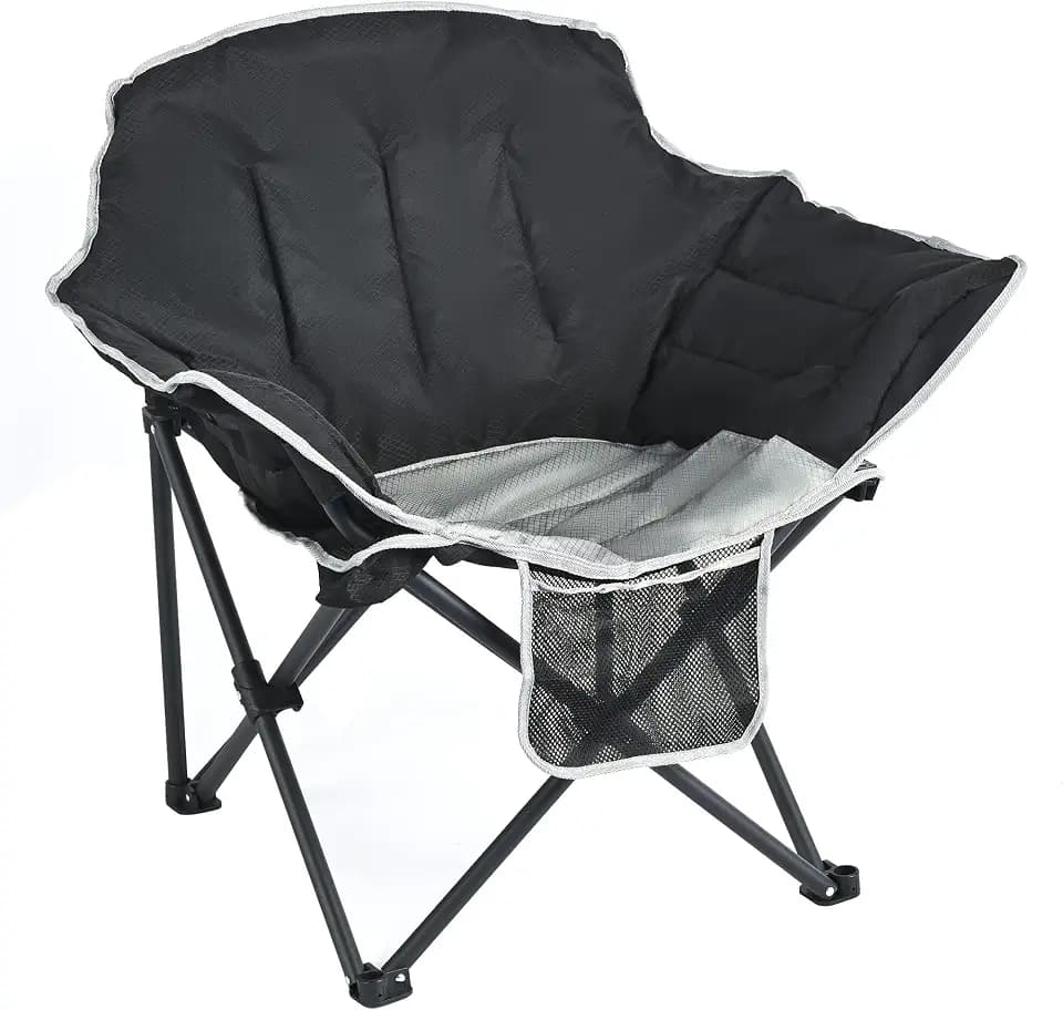 SUNNYFEEL Oversized Padded Camping Chairs for Adults, 500lbs Capacity