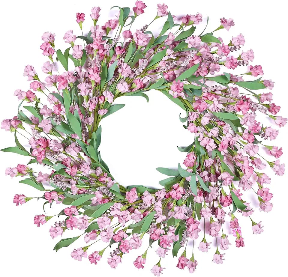 Wreaths for Front Door, 24 Inch Spring/Summer Front Door Wreath