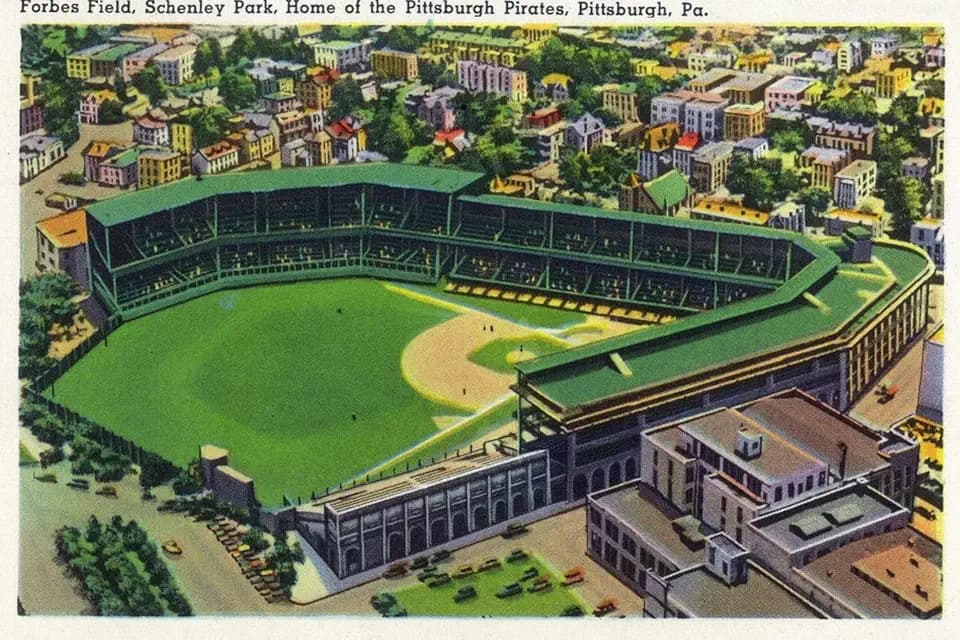ART.COM Wall Art Print Pittsburgh, Pennsylvania - Forbes Field, Schenley Park View by Lantern Press, 18" x 12"