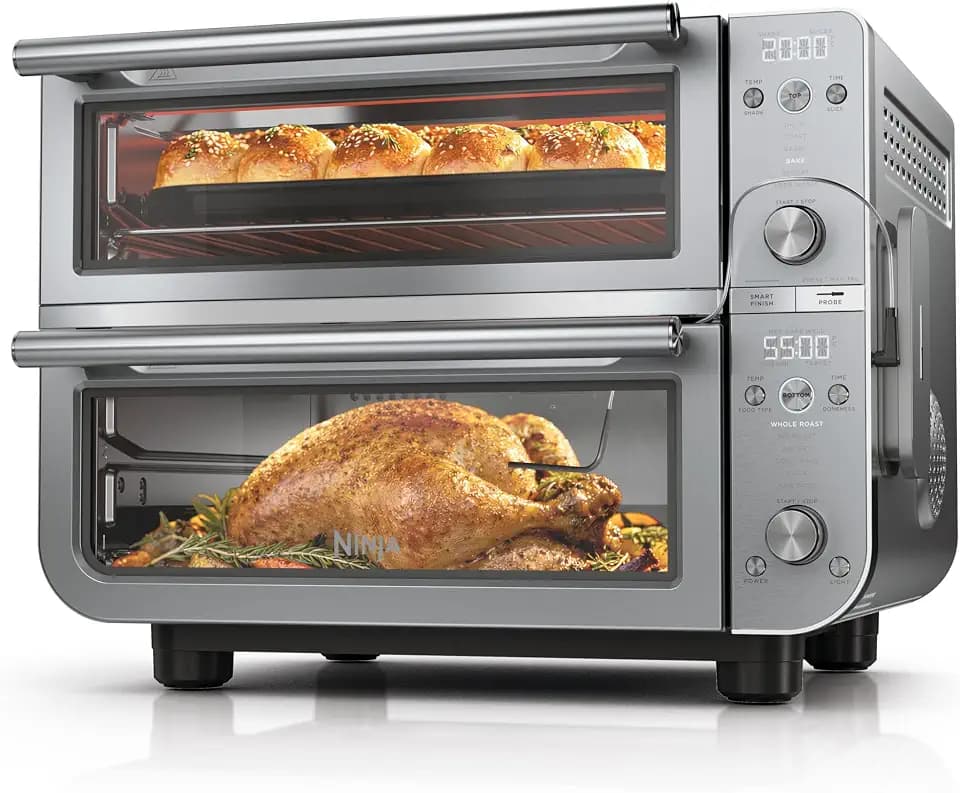Ninja Double Oven Pro Smart XL, 12-in-1, Thermometer, Silver, DCT871