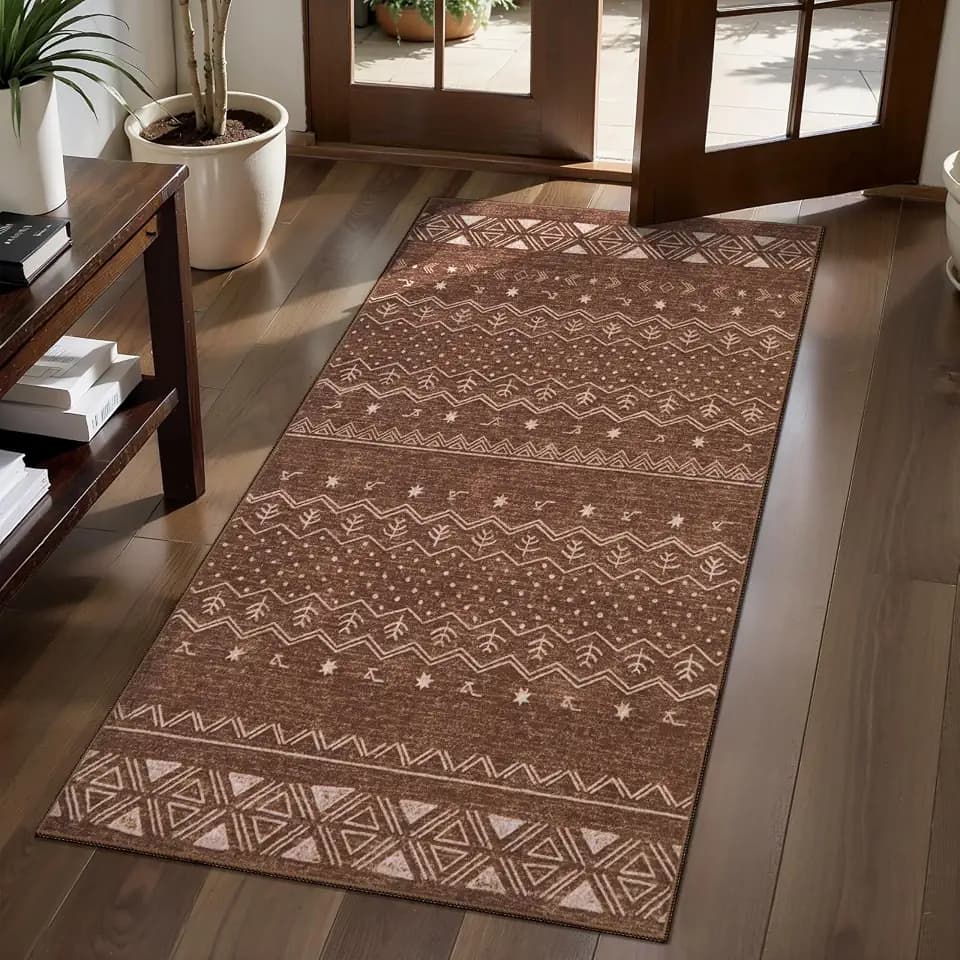 SERISSA 2x4 Washable Non-Slip Boho Runner Rug for Entryway