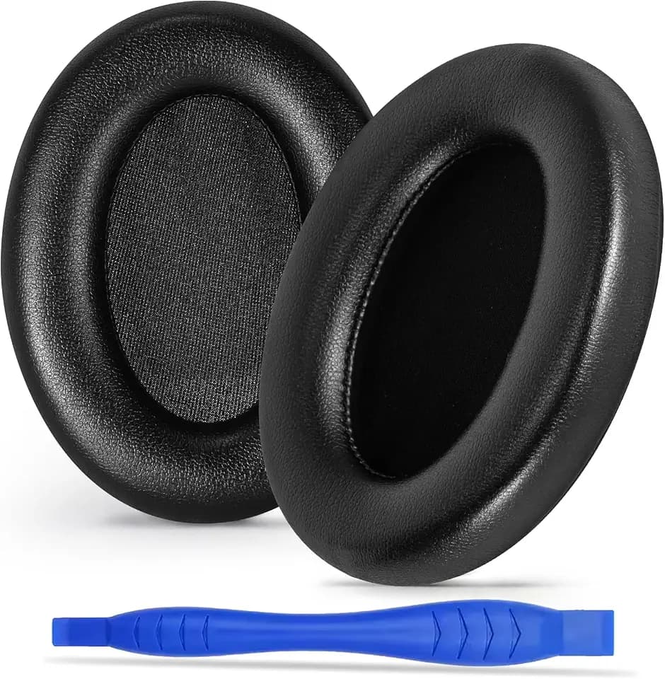Ersatz-Ohrpolster für Sony WH-1000XM3 Kopfhörer, verbesserte Kissen Ohrabdeckung für XM3, mit Soft-Touch-Leder, Geräuschisolierender Memory-Schaum (Schwarz)