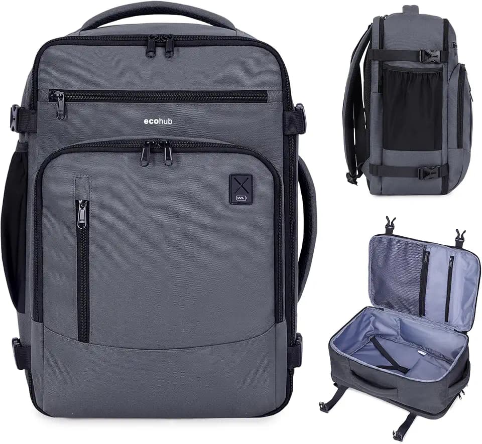 ECOHUB Travel Backpack Airline Approved Under Seat Personal Item Bag